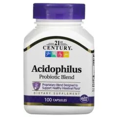 Пробіотики та пребіотики 21st Century Acidophilus Probiotic Blend 100 капсул (740985213391)