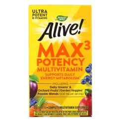 Витамины и минералы Nature's Way Alive! Max3 Potency Multivitamin 90 таблеток (033674149317)