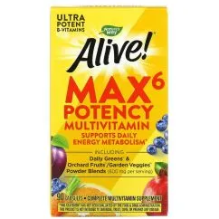 Вітаміни та мінерали Nature's Way Alive! Max6 Daily 90 капсул (0033674150900)