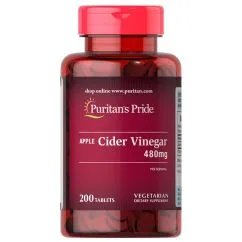 Натуральна добавка Puritan's Pride Apple Cider Vinegar 480 mg 200 таблеток (074312129414)