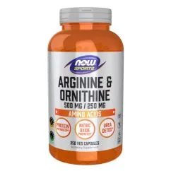 Амінокислота Now Foods Sports Arginine and Ornithine 250 капсул (0733739000422)