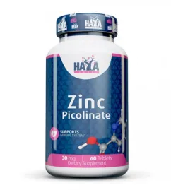Минералы Haya Labs Zinc Picolinate 30 мг 60 таб (853809007127)