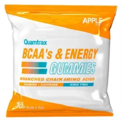 Амінокислота Quamtrax BCAA's & Energy 30 г (5 марм*6 г) Яблоко (8436574337341)