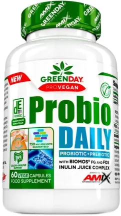 Пробиотик Amix GreenDay ProVegan Probio Daily - 60 веган капс (8594060004976)