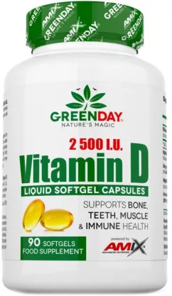 Витамины Amix GreenDay Vitamin D3 2500I.U. 90 софт гель (8594060006109)