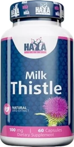 Натуральна добавка Haya Labs Milk Thistle 100 мг 60 капс 06/2024 (853809007851)