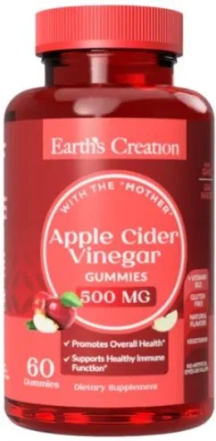 Вітаміни Earth's Creation Apple Cider Gummy with Mother 60 жев.конфет (608786009707)