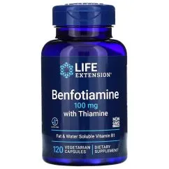 Вітаміни та мінерали Life Extension Benfotiamine with Thiamine 120 вегакапсул (0737870920120)
