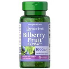 Натуральна добавка Puritan's Pride Bilberry Fruit Extract 1000 mg 90 капсул (074312114342)