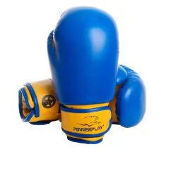 Перчатки боксерские PowerPlay PP 3004 JR Blue/Yellow 6 унций (CN11066-1)