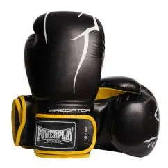 Рукавички боксерські PowerPlay PP 3018 Black/Yellow 16 унцій (CN11081-4)