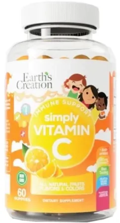 Вітаміни Earth's Creation Kids Vitamin C 60 жеват. конфет (608786005143)