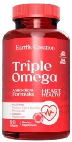 Вітаміни Earth's Creation Triple Omega with Primrose 90 софт гель (608786002210)
