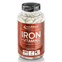 Вітаміни IronMaxx Iron + Vitamin C 130 капс (банка) (4260648131214)
