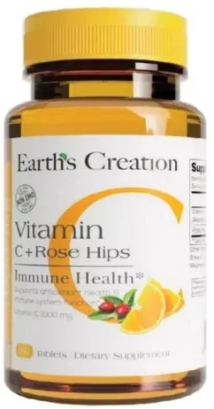 Вітаміни Earth's Creation Vitamin C 500 mg with rose hips 100 таб (608786003408)
