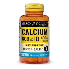 Вітаміни та мінерали Mason Natural Calcium 600 мг Plus Vitamin D3 200 таблеток (CN11331)