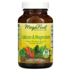 Вітаміни та мінерали MegaFood Calcium & Magnesium 60 таблеток (CN11614)