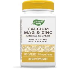 Вітаміни та мінерали Nature's Way Calcium Mag & Zinc 100 капсул (033674414101)