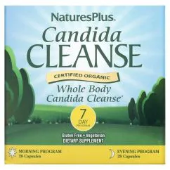 Натуральна добавка Natures Plus Candida Cleanse 7 Day Program 28 капсул + 28 капсул (097467011168)