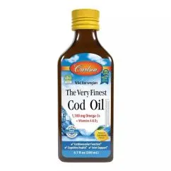 Жирные кислоты Carlson Labs The Very Finest Cod Oil 1100 mg Wild Norwegian 200 мл Лимон (CN14172-1)