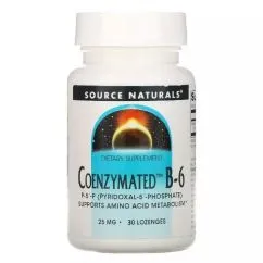 Витамины и минералы Source Naturals Coenzymated Vitamin B6 25 мг 30 леденцов (CN12561)