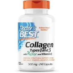 Препарат для суглобів та зв'язок Doctor's Best Collagen Types 1&3 500 mg 240 капсул (4604393000249)