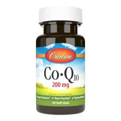Натуральная добавка Carlson Labs CoQ10 200 mg 30 капсул (088395082504)