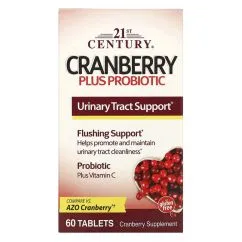 Натуральная добавка 21st Century Cranberry Plus Probiotic 60 таблеток (740985278482)