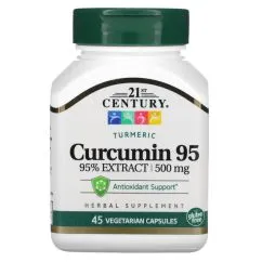 Натуральна добавка 21st Century Curcumin 95 500 mg 45 вегакапсул (740985227572)