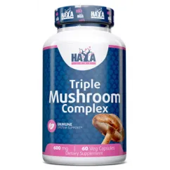 Натуральная добавка Haya Labs Triple Mushroom Complex 600mg 60 капс веган (858047007953)
