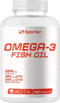 Вітаміни Sporter Omega-3 1000mg 30%180 капс (4820249721605)