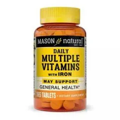Витамины и минералы Mason Natural Daily Multiple Vitamins With Iron 365 таблеток (0311845000033)