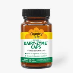 Натуральна добавка Country Life Dairy-Zyme 50 вегакапсул (015794054207)