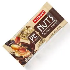 Батончик Nutrend DeNuts 40 г солоний арахіс у чорному шоколаді (CN7297)