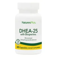 Стимулятор тестостерона Natures Plus DHEA-25 with BioPerine 60 капсул (97467049680)