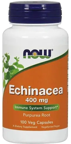 Натуральна добавка Now Foods Echinacea 400 мг 100 веган капс 06/2023 (733739046604)