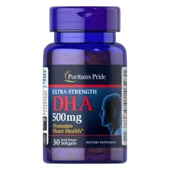 Жирні кислоти Puritan's Pride Extra Strength DHA 500 mg 30 капсул (0025077594276)