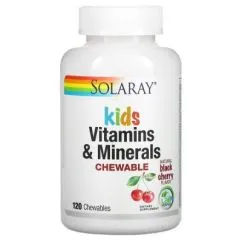 Витамины и минералы Solaray Children's Chewable Vitamins and Minerals 120 цукерок Cherry (76280047974)