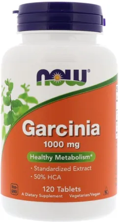 Натуральна добавка Now Foods Garcinia 1000 мг 120 таб (733739014351)