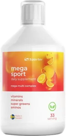 Вітаміни і мінерали Sporter Liquid Vitamins Mega Sport 500 мл orange (4820249720141)