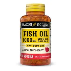 Жирні кислоти Mason Natural Fish Oil 1000 мг Omega 300 мг 60 капсул (CN9993)