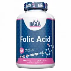 Вітаміни та мінерали Haya Labs Folic Acid 800 мкг 250 таблеток (0853809007943)