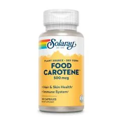 Вітаміни та мінерали Solaray Food Carotene 500 мкг 30 капсул (076280041132)