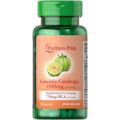 Натуральна добавка Puritan's Pride Garcinia Cambogia 750 mg 60 вегакапсул (0025077556328)