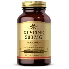 Аминокислота Solgar Glycine 500 мг 100 вегакапсул (0033984013704)