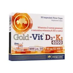 Витамины и минералы Olimp Gold-Vit D3+K2 4000 UI 30 капсул (5901330078446)