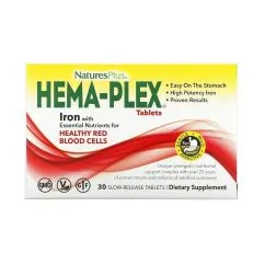 Вітаміни та мінерали Natures Plus Hema-Plex (blister) 30 таблеток (097467037700)