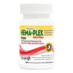 Вітаміни та мінерали Natures Plus Hema-Plex 60 мініітаблеток (097467037649)