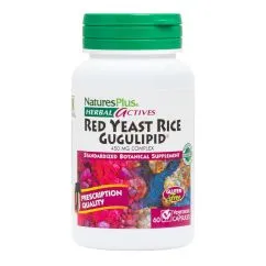 Натуральная добавка Natures Plus Herbal Actives Red Yeast Rice Gugulipid 60 капсул (097467072473)