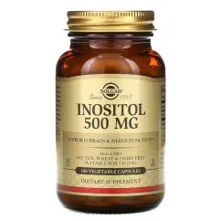 Вітаміни та мінерали Solgar Inositol 500 мг 100 вегакапсул (033984014503)